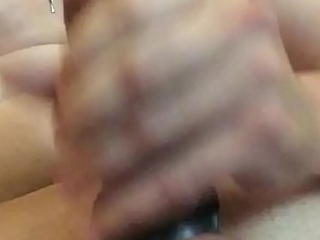 Close up self suck chunky thick cock throbbing to my mouth chunky swollen slobber ooze cum on my stomach
