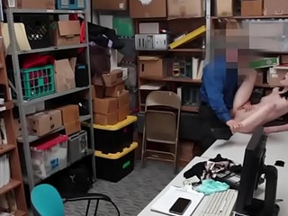 Sexy legal age teenager shoplifter fucks officer