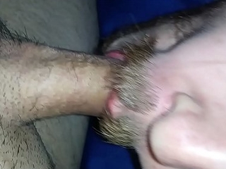 Young guy blows my cock after he receives high